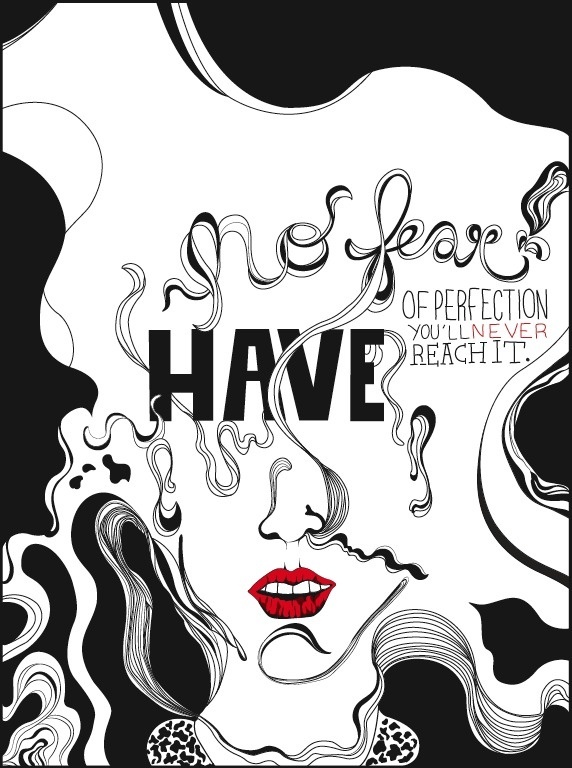 Perfection #hope #vector #white #red #hopelittle #illustrator #black #little #illustration