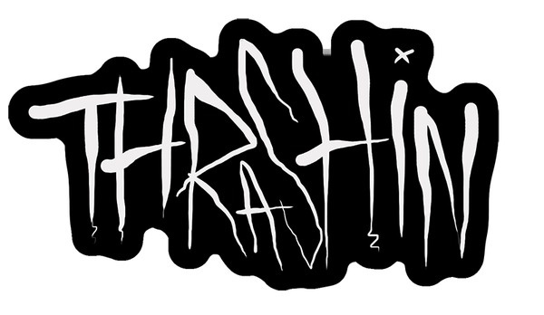 Thrashin' #bw #lettering #white #ink #skateboarding #black #skateboard #illustration #skate #drawn #pen #and #type #hand