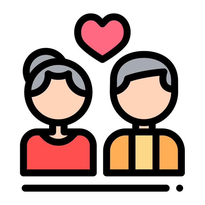 See more icon inspiration related to love, member, heart, love and romance, grandparents, grandfather, grandmother, couple, family, user and people on Flaticon.