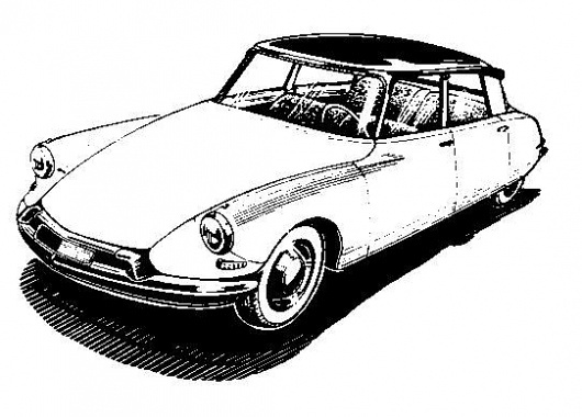 All sizes | DS line drawing | Flickr - Photo Sharing! #citroen #print #auto #car #drawing
