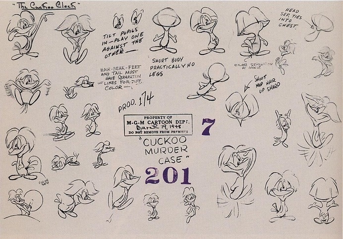 Tex Avery MGM Model Sheets #sketches
