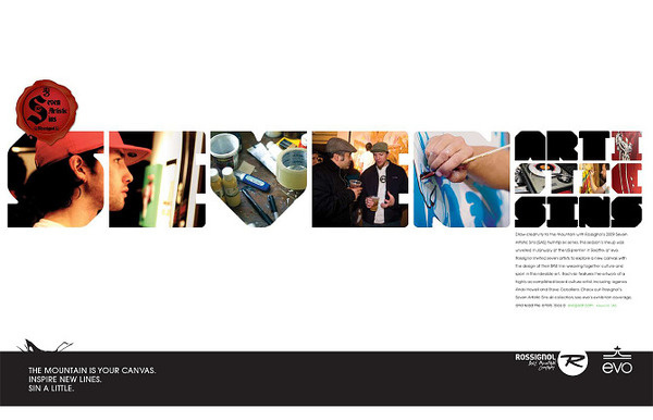 evo.com Varsity Crime Wave #ski #skiing #spread #ad #layout #typography