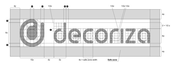Decoriza logo construction detail #logo #circles #construction