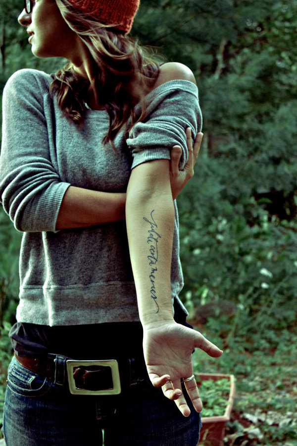 Lovely Ink / forearm cursive #tat #tattoo #ink #skin
