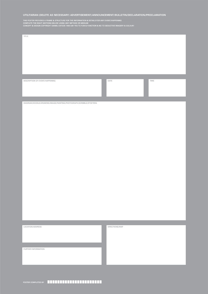 utalitarian poster
