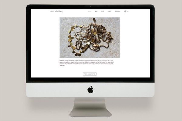 Natasha Dahlberg designs feminine, handmade jewellery and includes champagne, black and green diamonds on 18 carat gold, lustrous pearls com #flat #design #jewellery #website #ui #layout #web