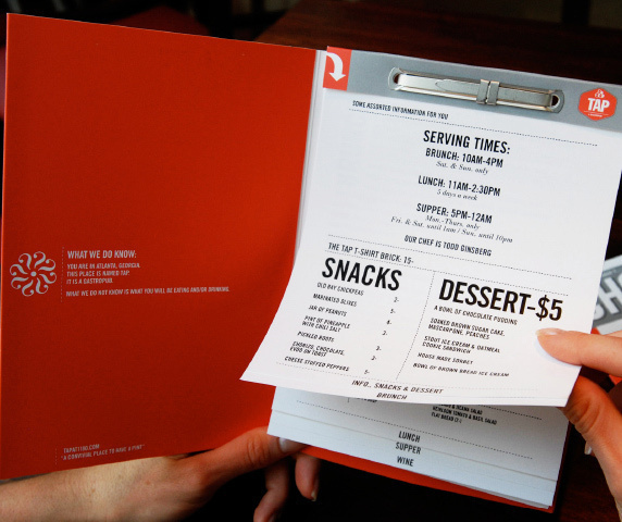 Tap Gastro Pub Branding #menu #restaurant #branding #typography