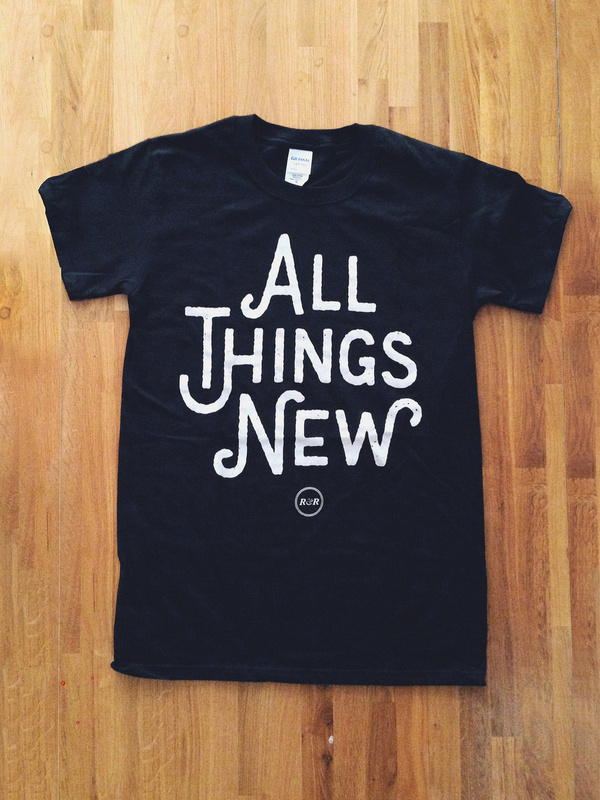 All Things New Black Tee main photo #merch #sans #tshirt #shirt #floor #wood #custom #type #band #typography