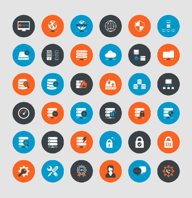 Free Web Hosting Icon Set