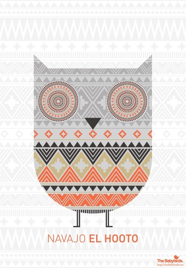 hooto #pattern #owl #navajo #tribal #birds #hoot