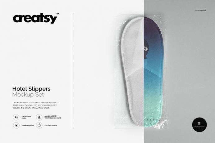 Hotel Slippers Branding Mockup