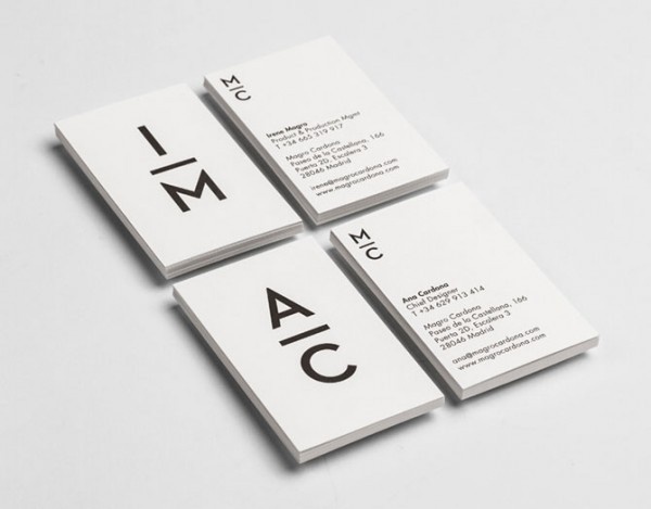 Black and white business card design. #typography