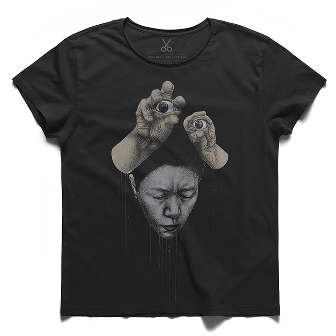 #strıke a pose#gray#tee#tshirt#spunkyzoe#balzac#eye