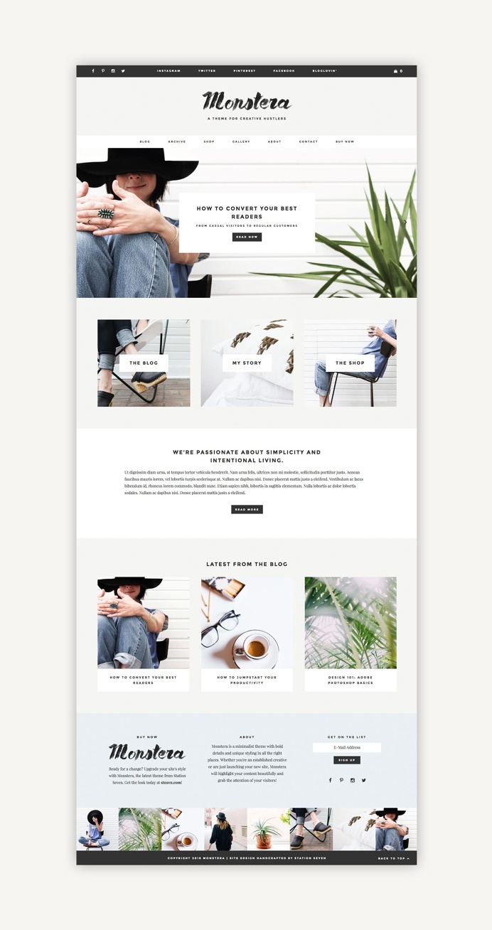 Monstera - Premium WordPress Theme from Station Seven