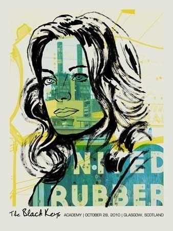 FFFFOUND! | BLACK KEYS -WOMAN FACTORY « Limited Edition Gig Posters « Methane Studios #poster #methane