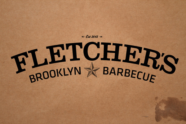 Fletcher's Brooklyn Barbecue #branding #barbecue #identity #fletchers #custom #logo #brooklyn #typography