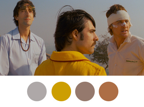 Jack: I wonder if the three of us wouldve been friends in real life. Not as brothers, but as people. #wes anderson #color palette