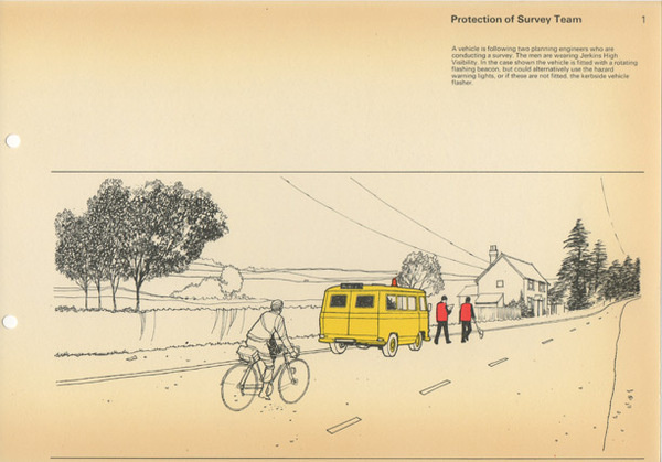 Post Office Road Work Guarding Manual #post #print #design #graphic #office #illustration #manual