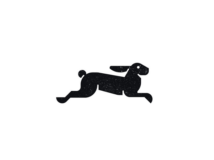 Rabbit Symbol by Sascha Elmers #mark #branding #icon #iconic #running #picto #symbol #identity #jump #enblem #rabbit #animal