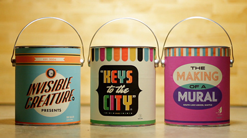 Invisible Creature Speaks #lettering #paint #colorful #type #can