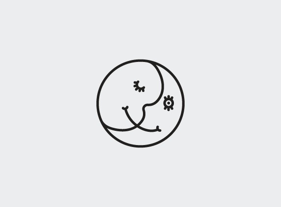 Moon: Double personality #line #personality #illustration #smile #split #double #moon