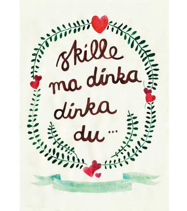 Michelle Carlslund Skille-ma-dinka-dinka-du Christmas Cards 2012 #heart #rhyme #christmas #danish