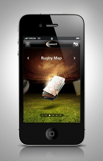 Guinness Rugby 2011 iPhone App on the Behance Network #guinness #photo #design #icons #iphone #illustration #app #manipulation
