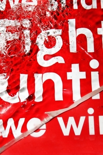 Typography in Water on the Behance Network #typography