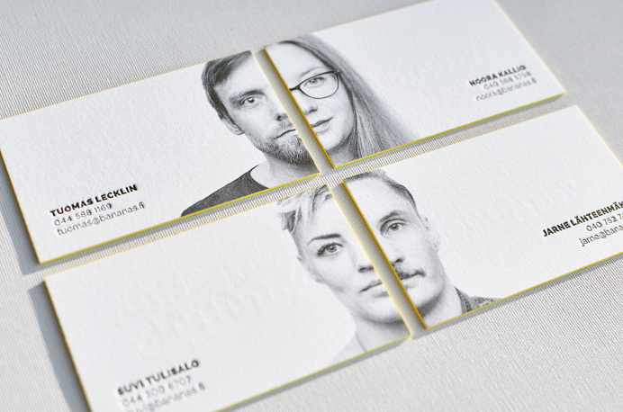 Letterpress business card with portrait and painted edges | Elegante Press #portrait #businesscard #letterpress