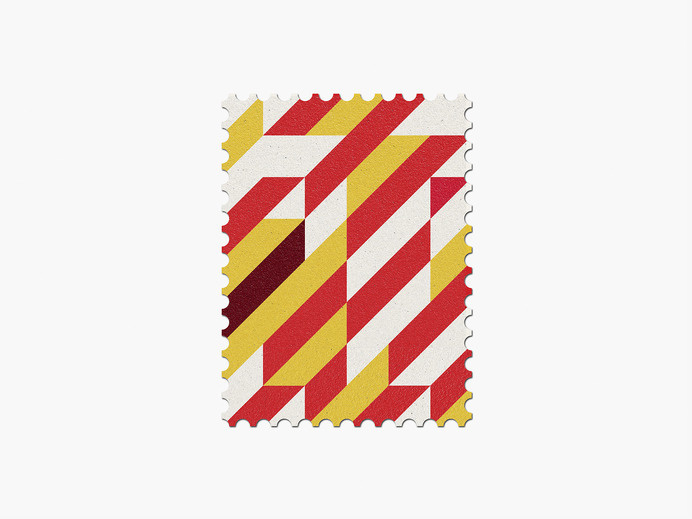 Spain #stamp #graphic #maan #geometric #illustration #minimal #2014 #worldcup #brazil