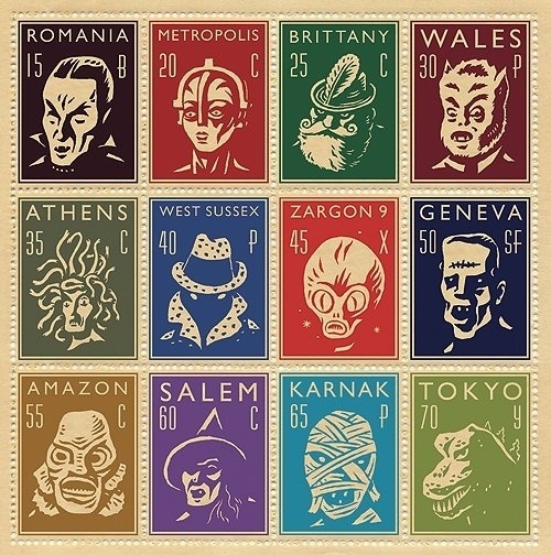 If life hands you melons; you may be dyslexic #monsters #illustration #design #stamps