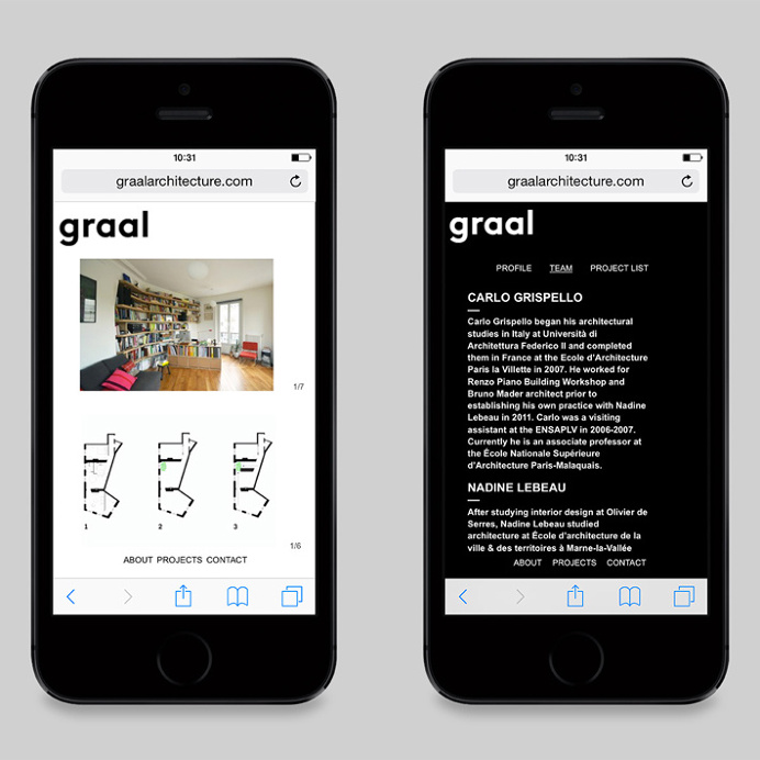 Graal Architecture by Untitled — Paris #web design #website