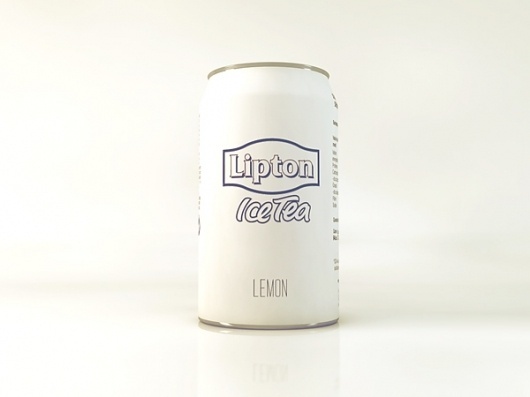 LIPTON ICE TEA MINIMAL EDITION on the Behance Network #packaging #white #can #lipton #vintage packaging #white can