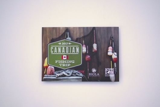 Fishing Trip Mailer - John Choura Jr. #canada #design #postcard #fishing #editorial