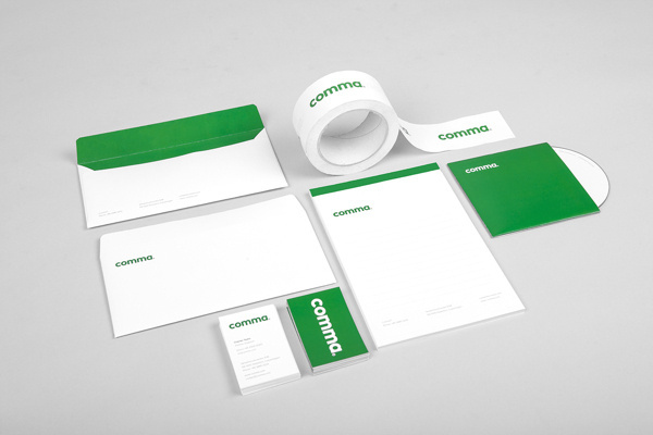 Comma #brand #logo #print #stationary