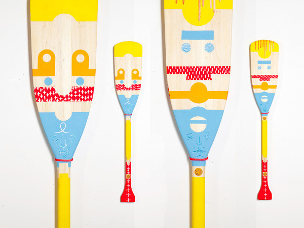 Three Dimensional MonoBrow #oars #paddels #sculpture #faces