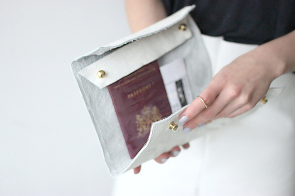 Leather Clutch #clutch #diy #white #leather