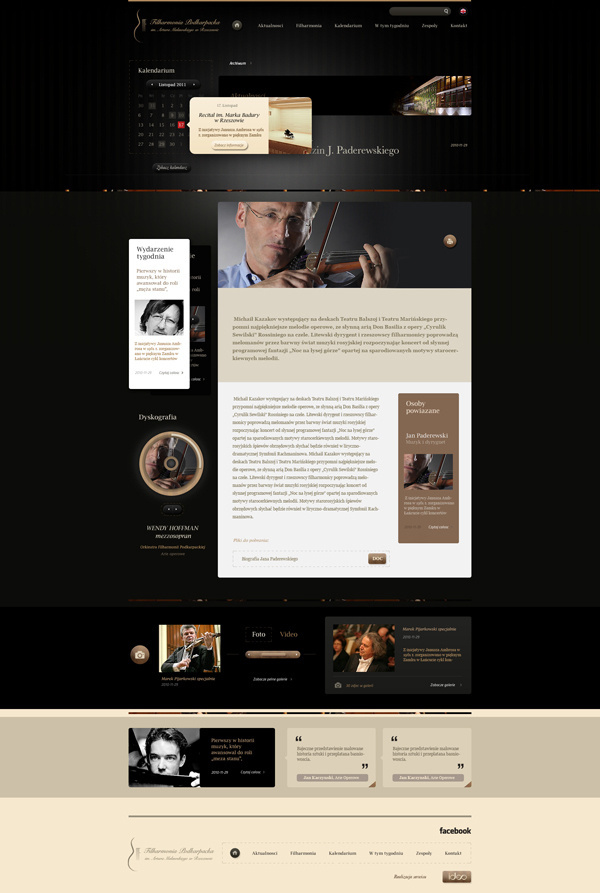 Rzeszow Philharmonic on Behance #web design