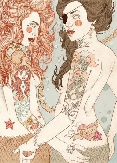 Tattoo illustrations by Liz Clements | Cuded #clements #tattoo #liz #illustrations