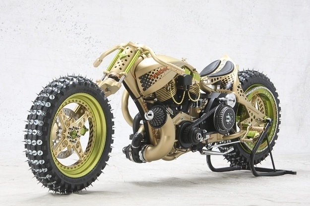 Twibfy #racer #gold #ice #spike #motorcycle #green