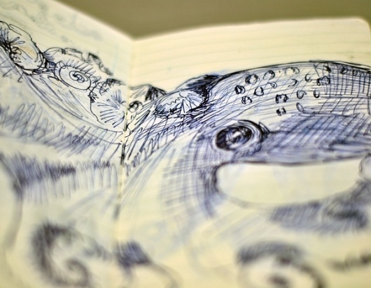 Sketches - Moleskine research - graphicwand #graphicwand #note #book #octopus #moleskine #sketches #drawing