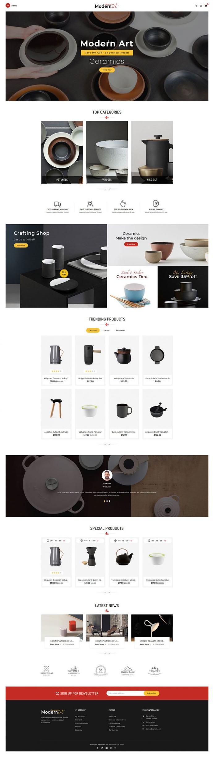 Modern Art - OpenCart Multi-Purpose Responsive Theme | TemplateTrip