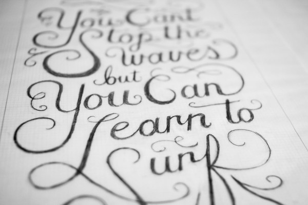 Hand Lettering by Christopher Vinca #typography #hand drawn #lettering #script #surfing