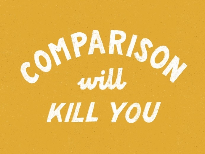 Comparison Will Kill You #vintage #typography