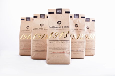 Vassilaros0249_TwelveOz #packaging #craft #vassilaros #bags #gold #coffee #foil