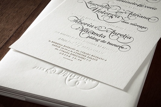The Wedding Invitations on the Behance Network #wedding #lettering #letterpress #invitation