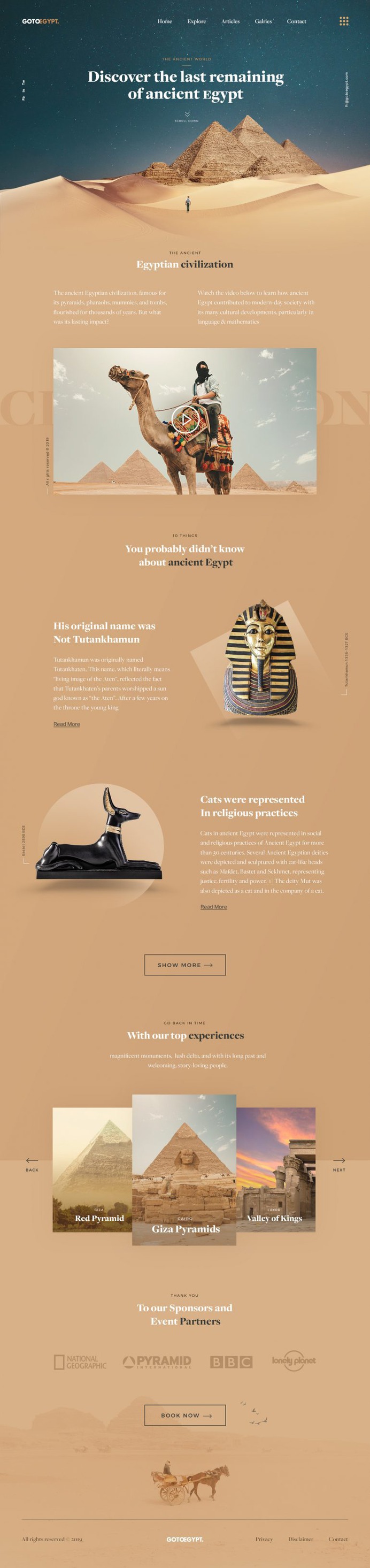 GOTOEGYPT – Travel Landing Page