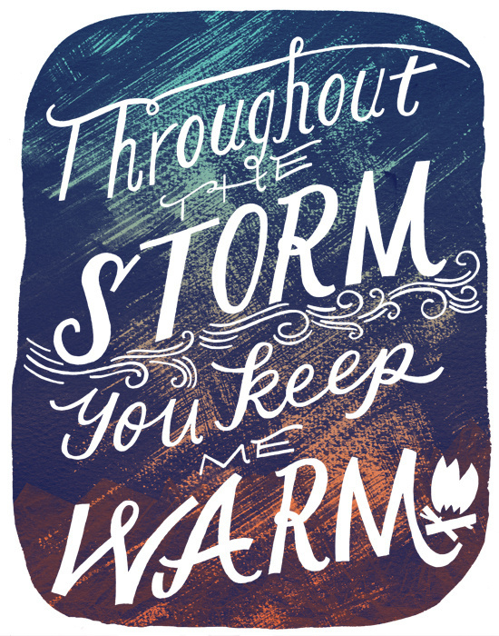 Throughoutthestorm_11x14_illo #lettering #this #quote #print #paper #ship #hand #typography