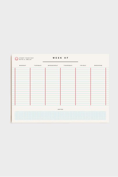 redfries - Weekly Planner - A4 - White