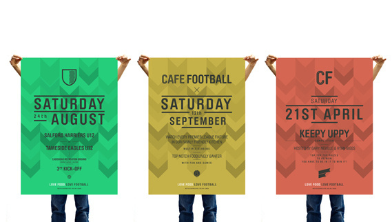 Checkland Kindleyside's identity for Café Football #logo #football #design #branding